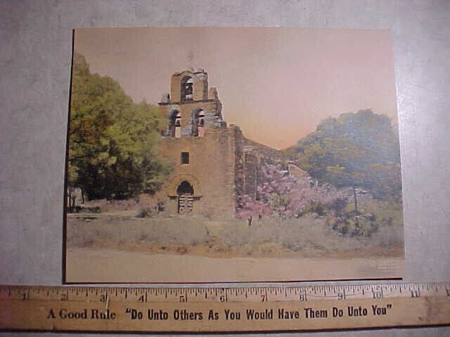 Large antique image-Mission Espada (San Antonio Texas) \