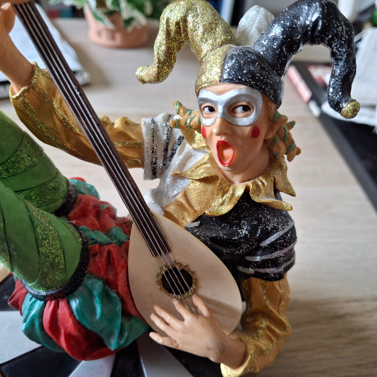 The Summit Collection Jester With Mandolin Small Statue Rare Collector\'s Item