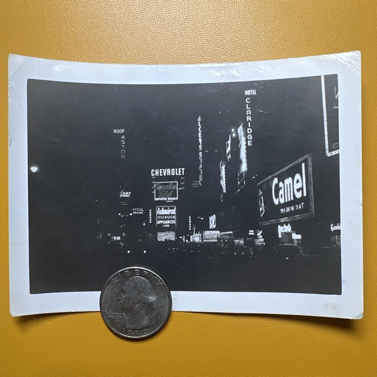 1950s Times Square VINTAGE PHOTO New York City NYC neon Signs street snapshot