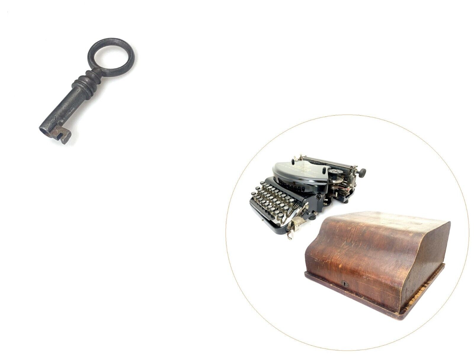 Case Key for Adler Typewriter Antique Vtg Original Lock Cover Schreibmaschine