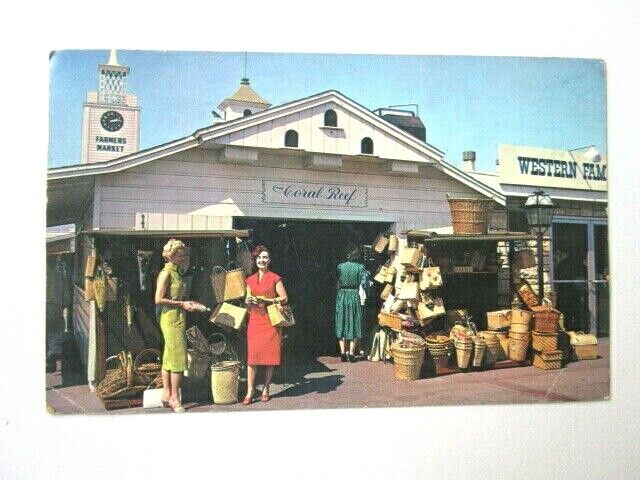 Los Angeles CA 1964 Postcard Farmer\'s Market Vintage  A-32