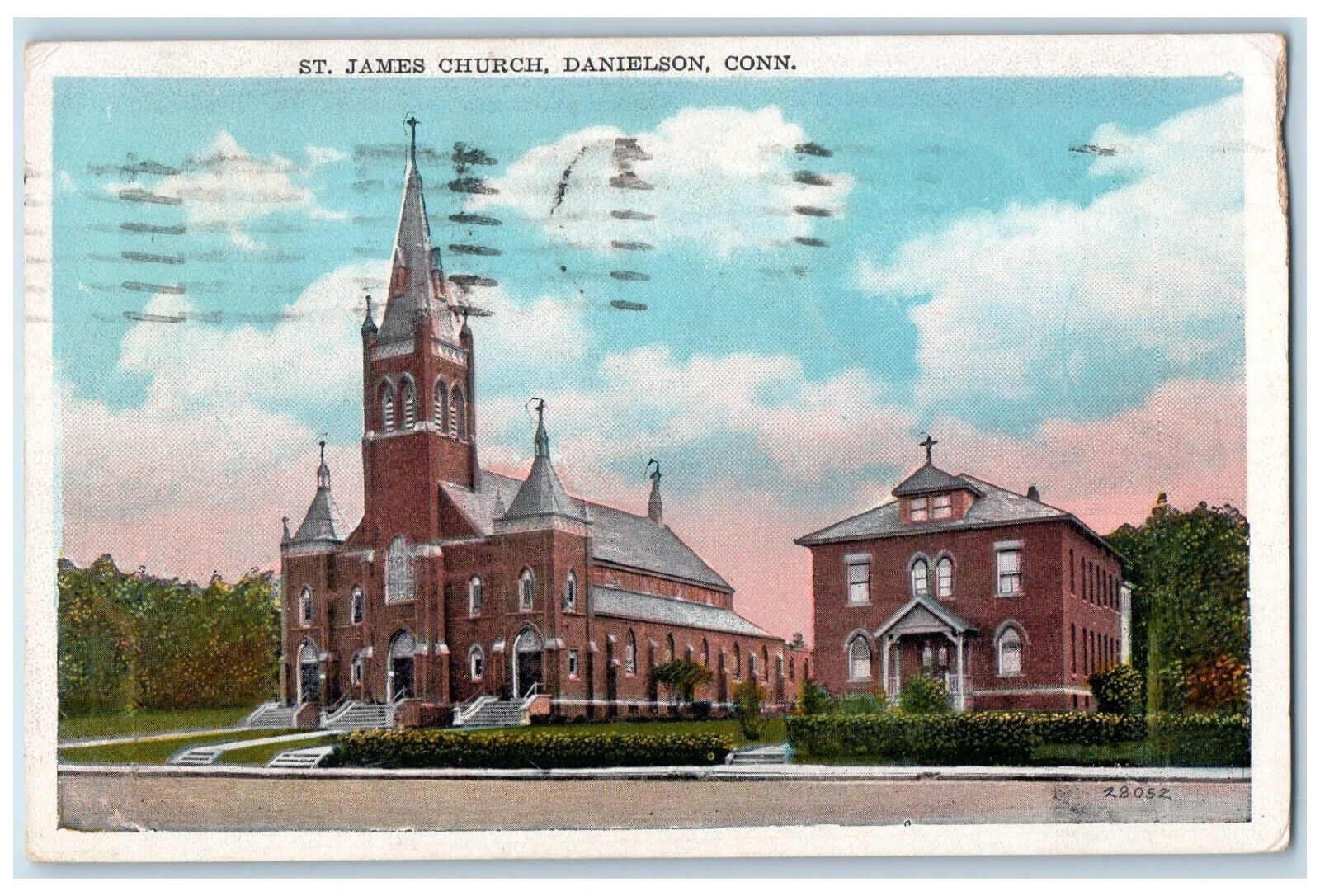 1943 St. James\'s Church Danielson Connecticut CT Vintage Posted Postcard