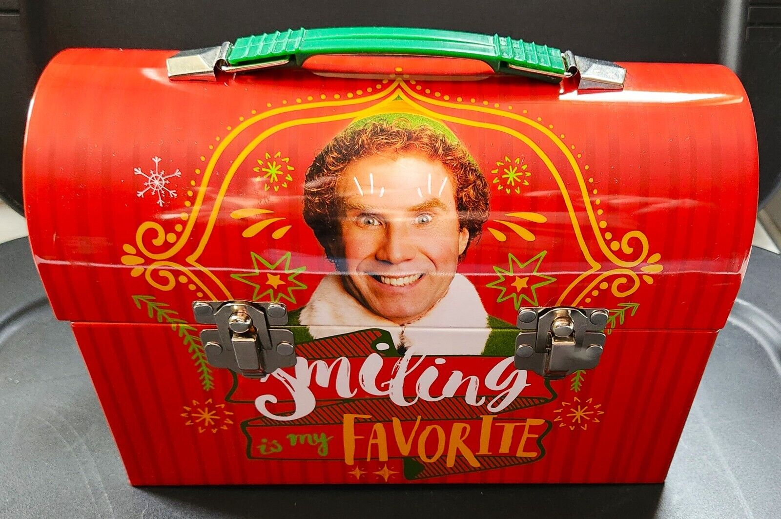 Tin Totes 2022 Buddy the Elf Smiling is My Favorite Metal Lunch Box [VHTF] (EUC)