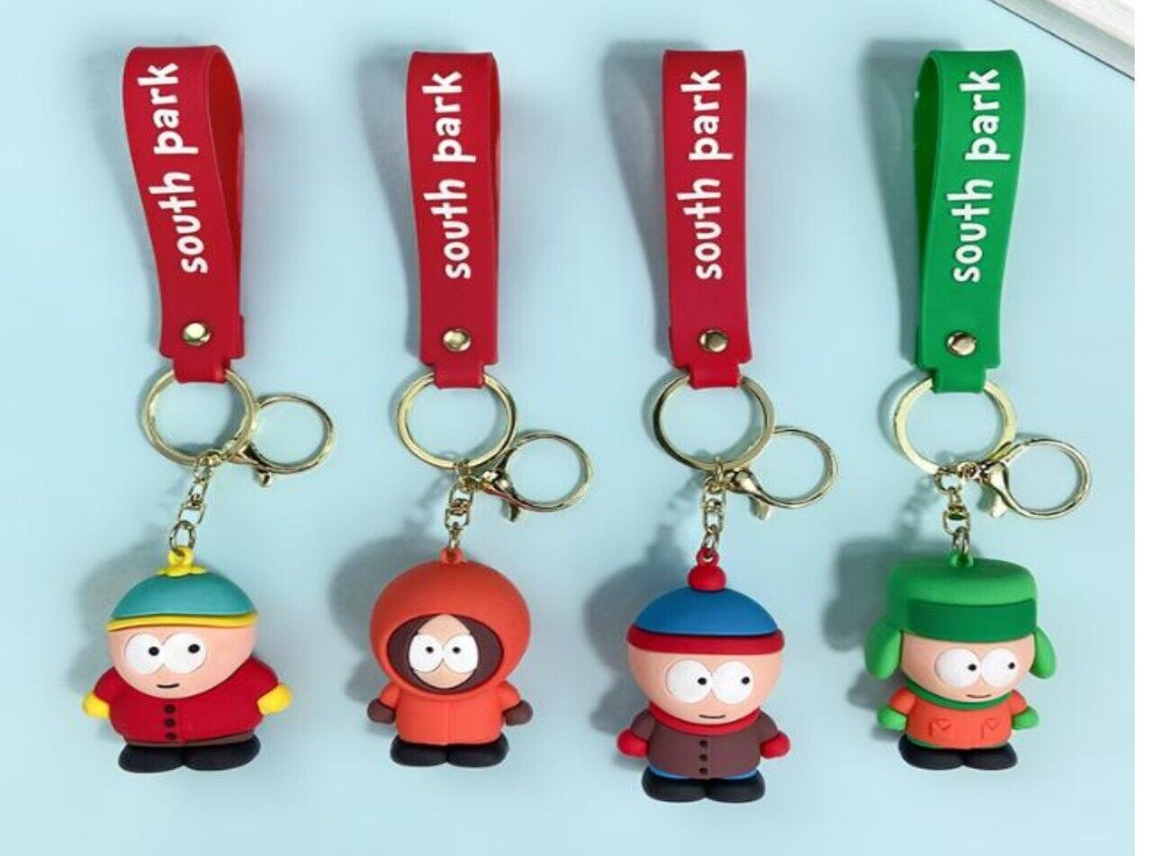 4 PCs South Park Characters Keychains For $15