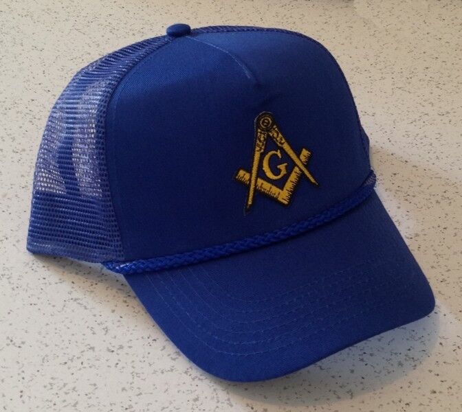Masonic Trucker Style Cap in Blue