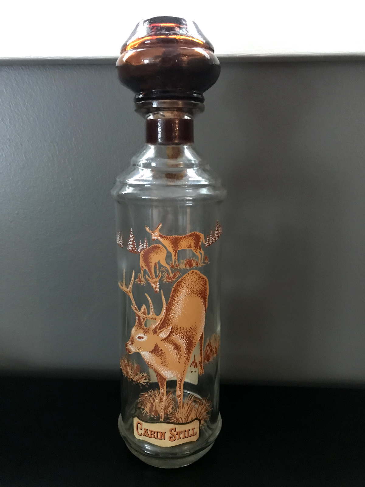 Vintage Cabin Still Whiskey Bottle Sportsman Collection (Deer)