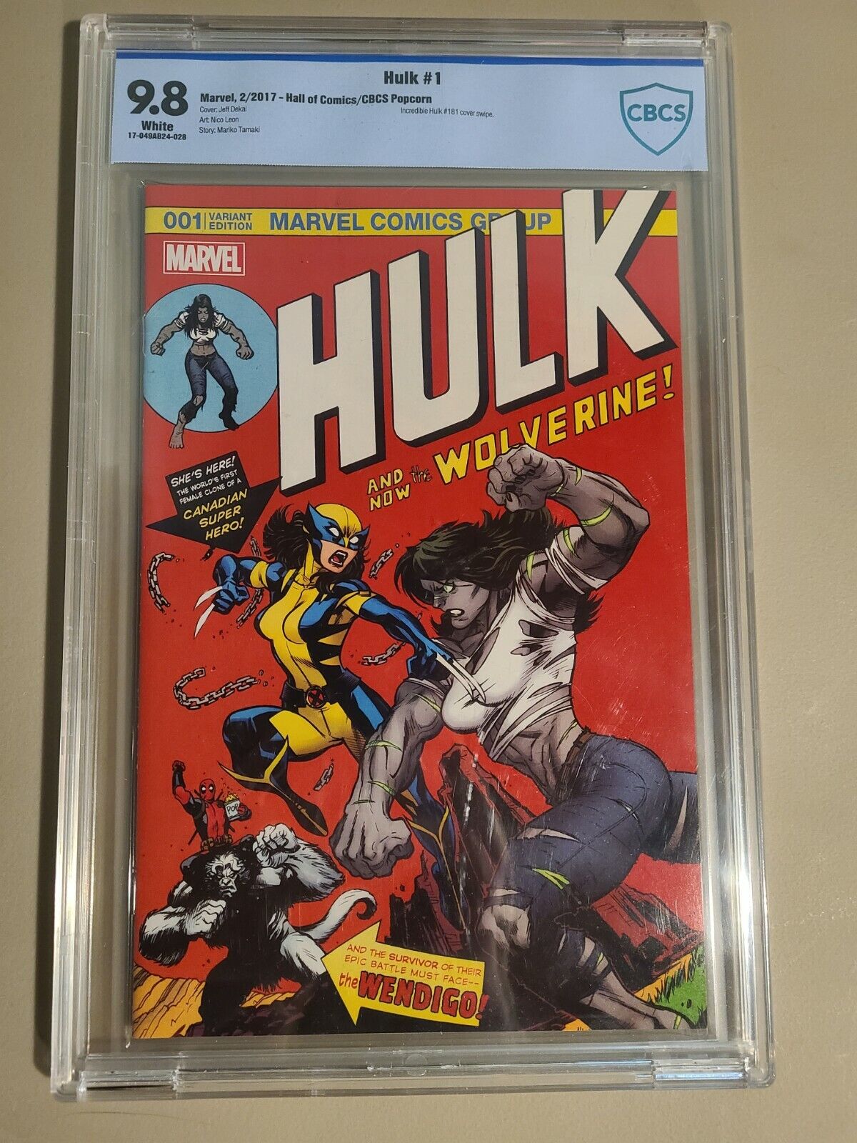Hulk #1 - Hall of Comics / CBCS Popcorn Variant - CBCS 9.8 
