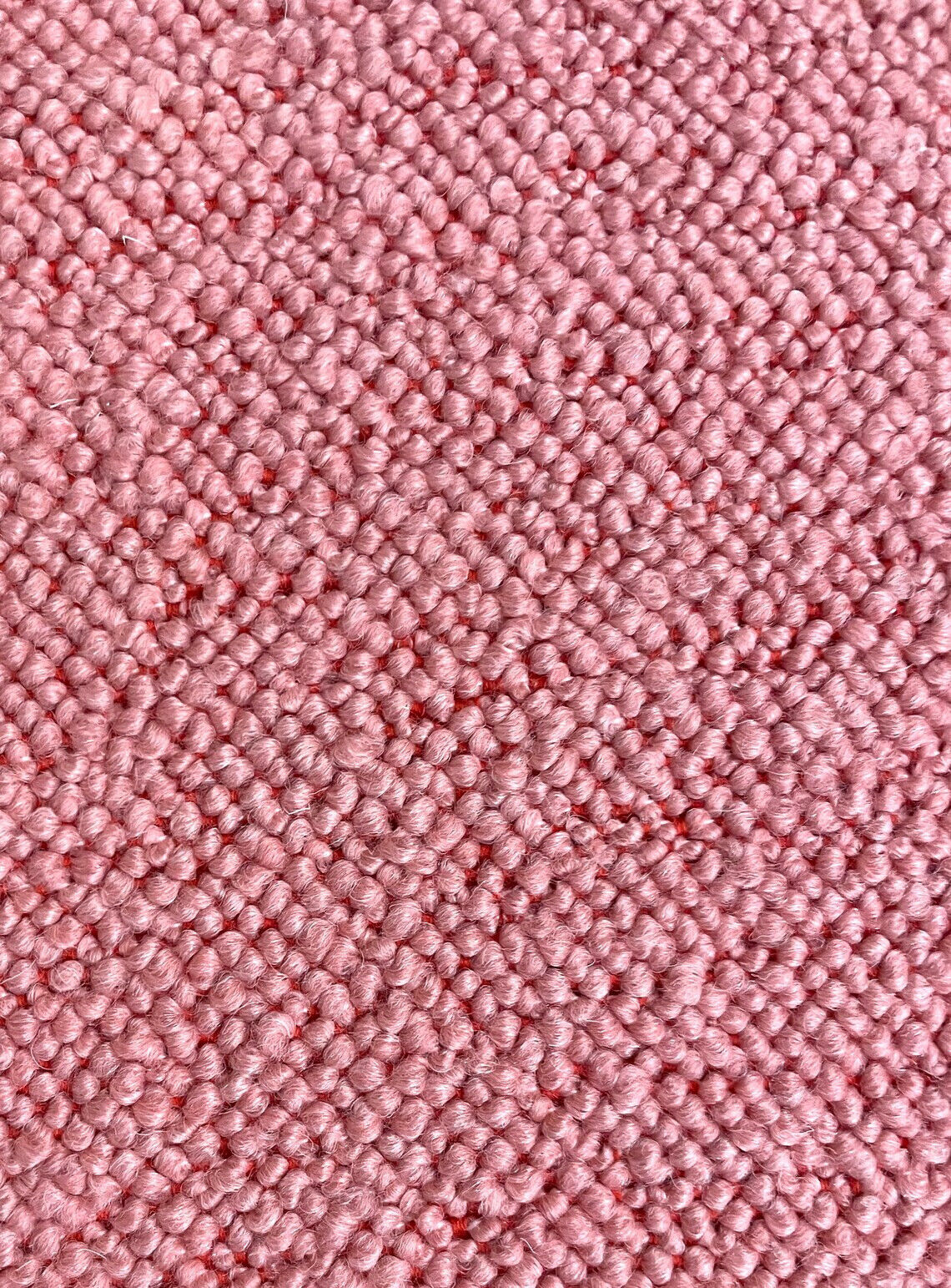 Maharam Hearth Sherbet Pink Wool Blend Boucle Upholstery Fabric  .77 yd remnant