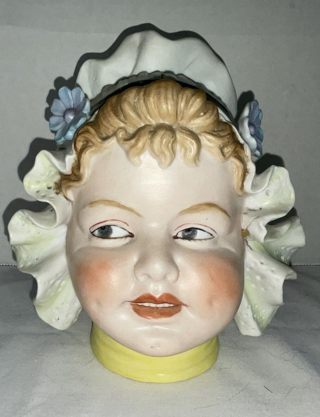 Antique GERMAN Bisque TOBACCO JAR Baby Head