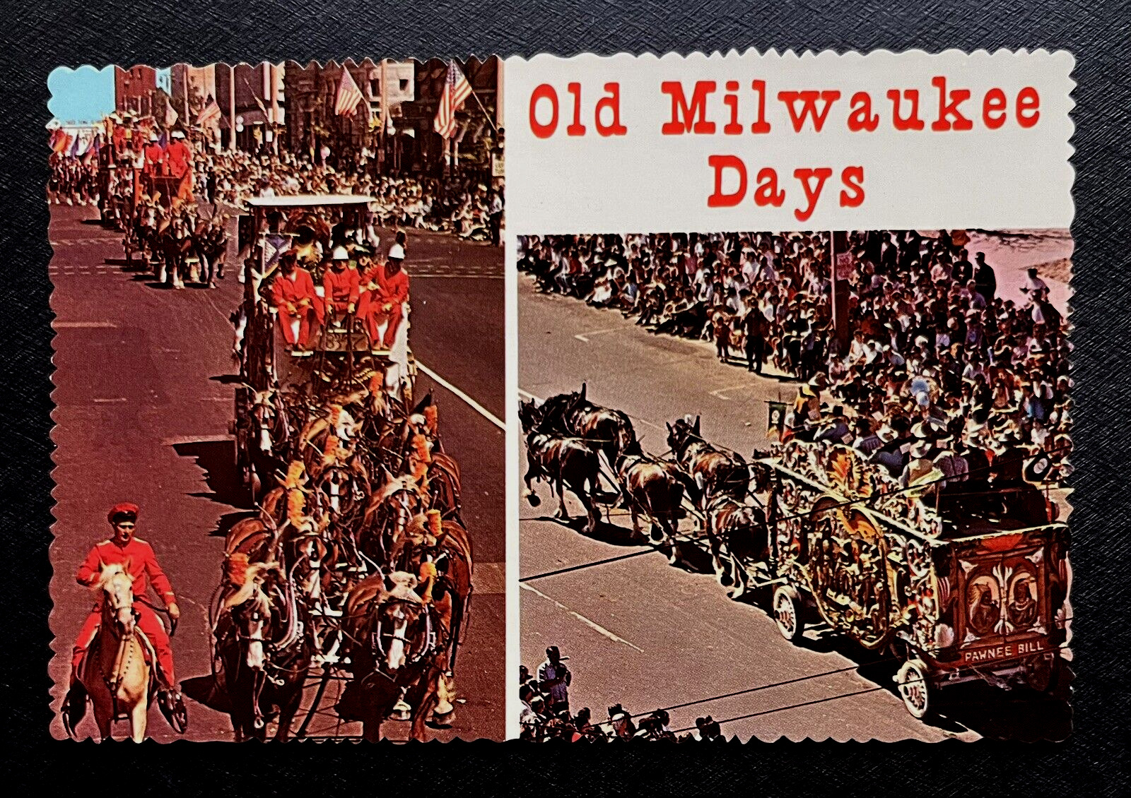 Postcard Old Milwaukee Days Schlitz Circus Parade Wisconsin    A7
