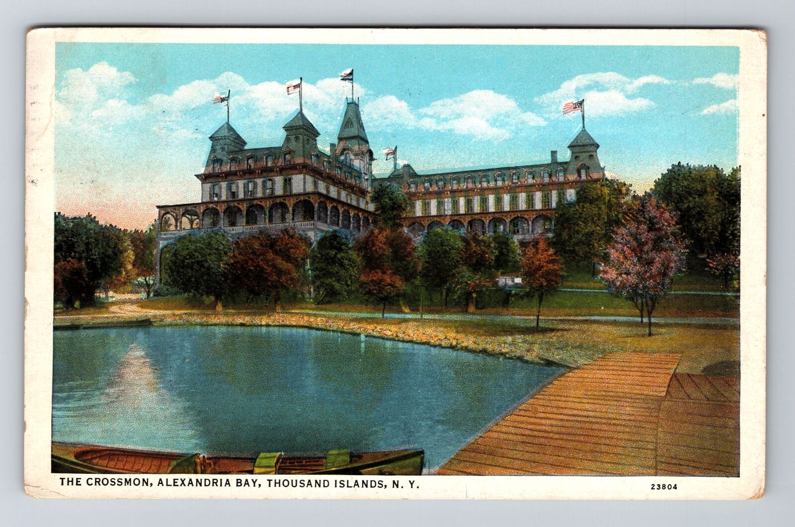 Thousand Islands NY-New York, Crossman, Alexandria Bay Vintage c1935 Postcard