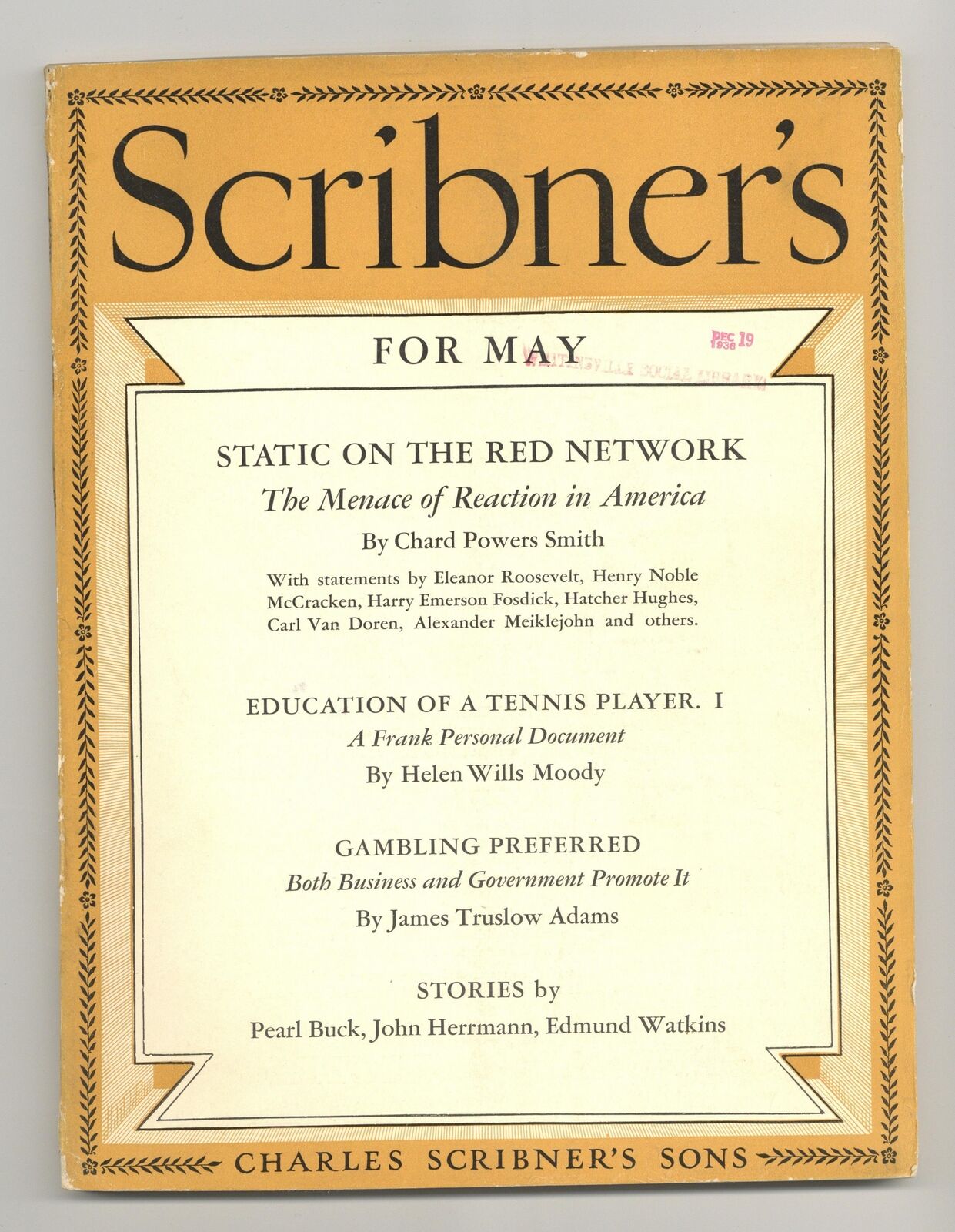Scribner's Magazine May 1936 Vol. 99 #5 GD/VG 3.0 Low Grade
