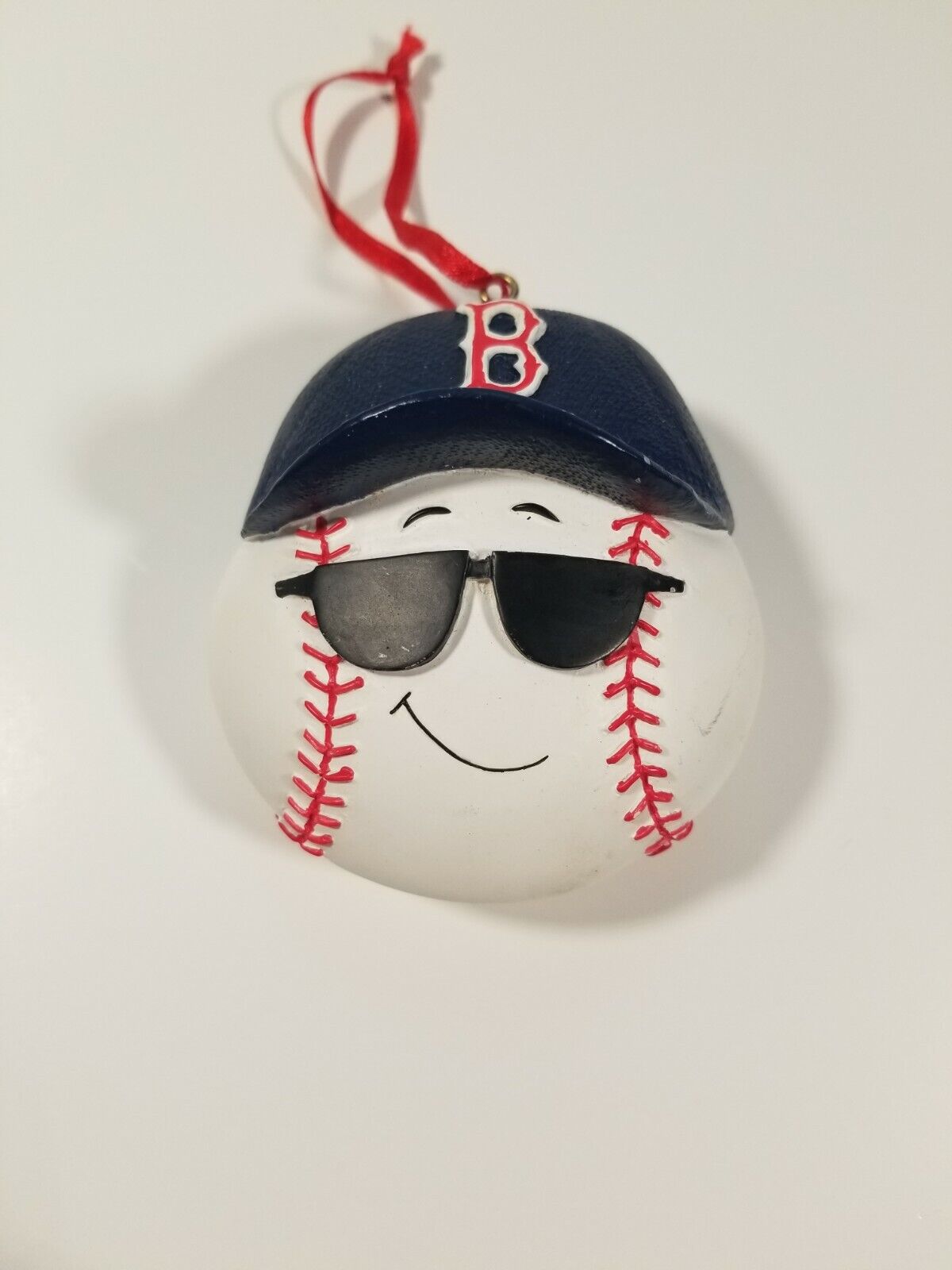 2001 Kurt Adler KSA Boston Red Sox Ceramic Baseball Ornament Sunglasses 