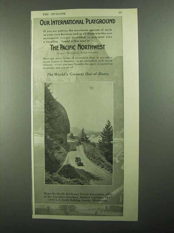 1918 The Pacific Northwest Tourism Ad - Our Playground