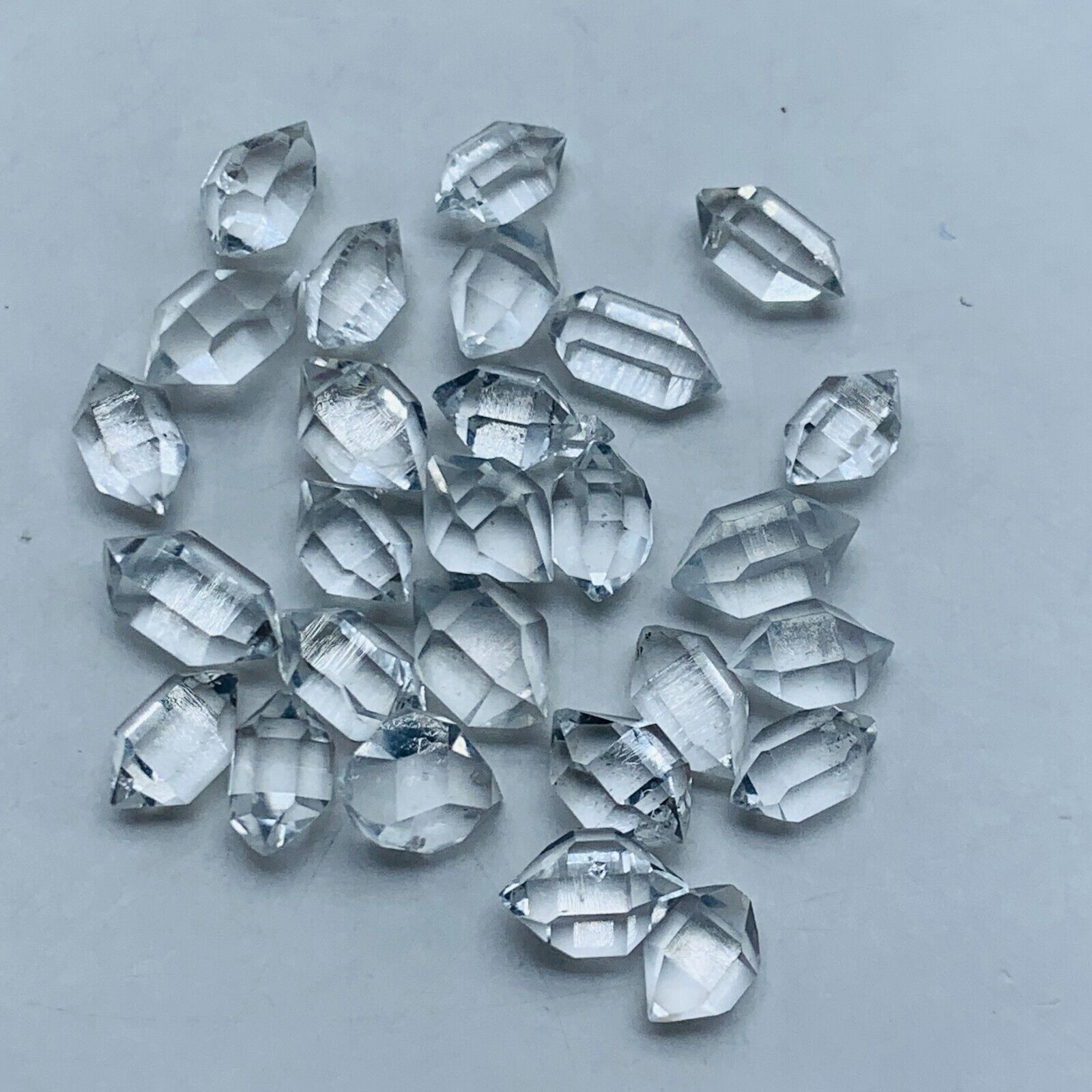 27pc Herkimer Diamond AAA small 5mm to 8mm Top gem crystal From-NY 14ct