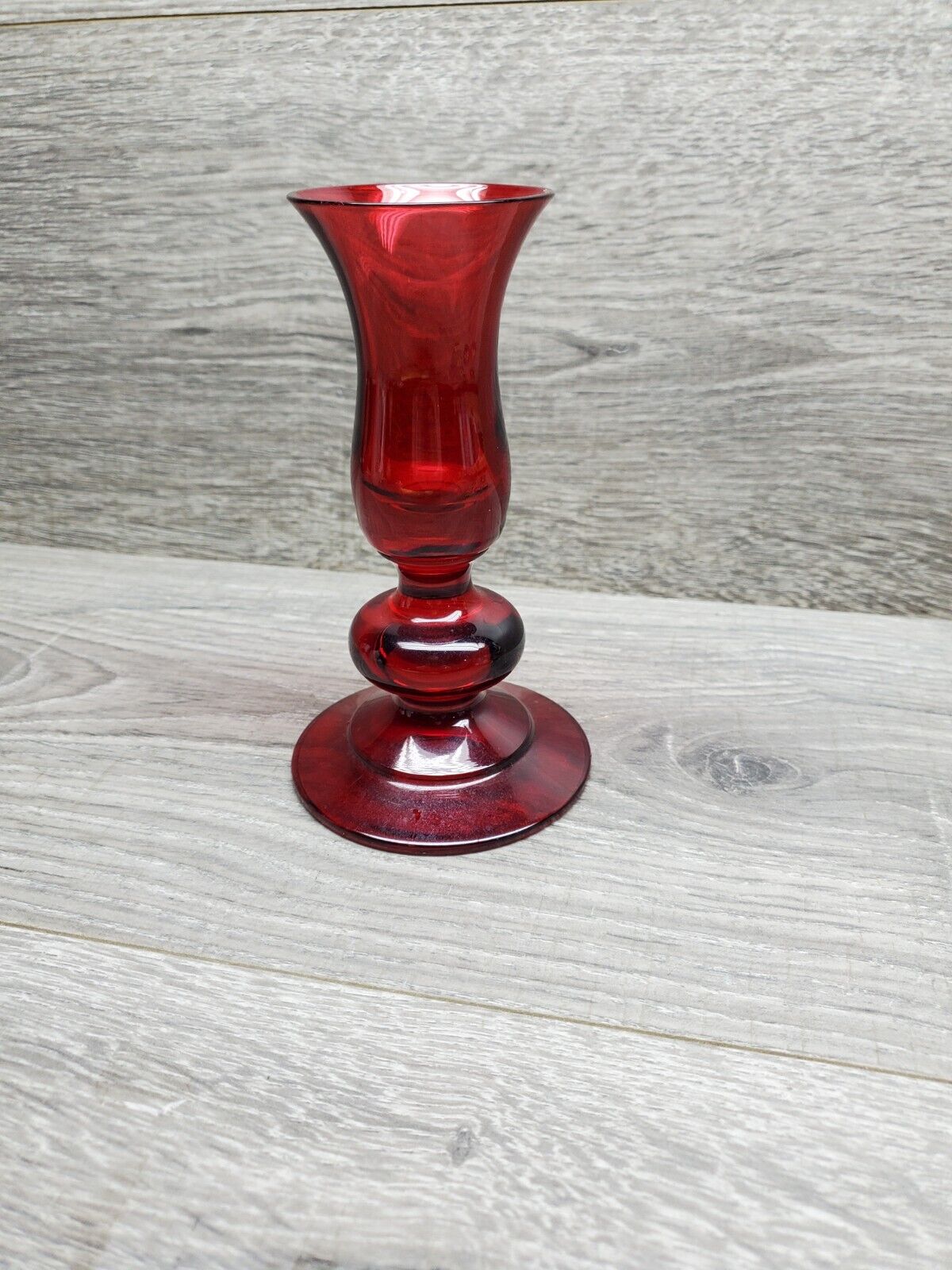 Vtg Ruby Red Small Bud Vase