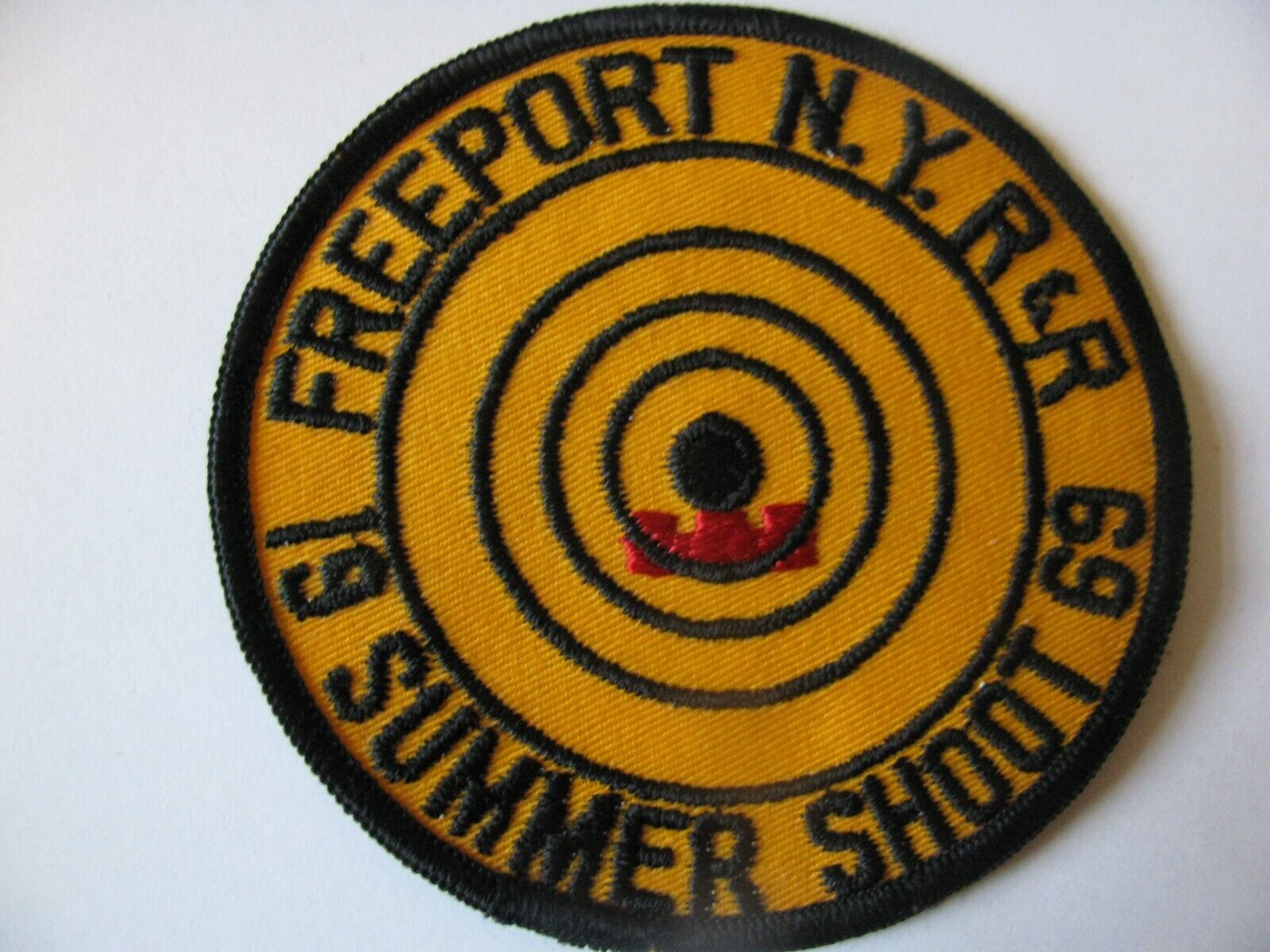1969  FREEPORT NY NEW YORK R & R SUMMER SHOOT TARGET PRACTICE  SEW ON  4\