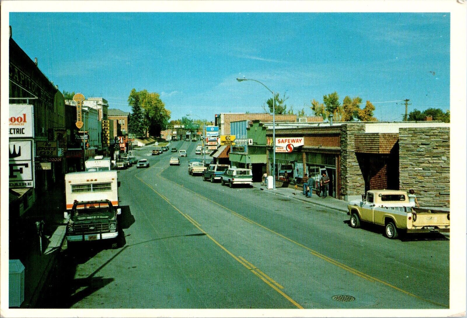 Main Street, Old Cars, Buffalo, Wyoming WY chrome Postcard