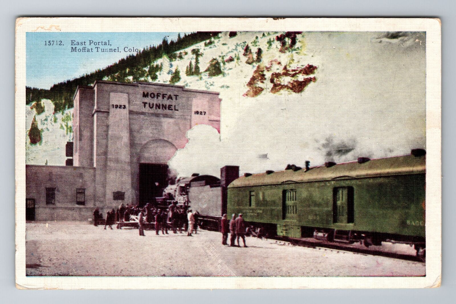 Moffat Tunnel CO-Colorado, East Portal, Antique, Vintage c1941 Souvenir Postcard