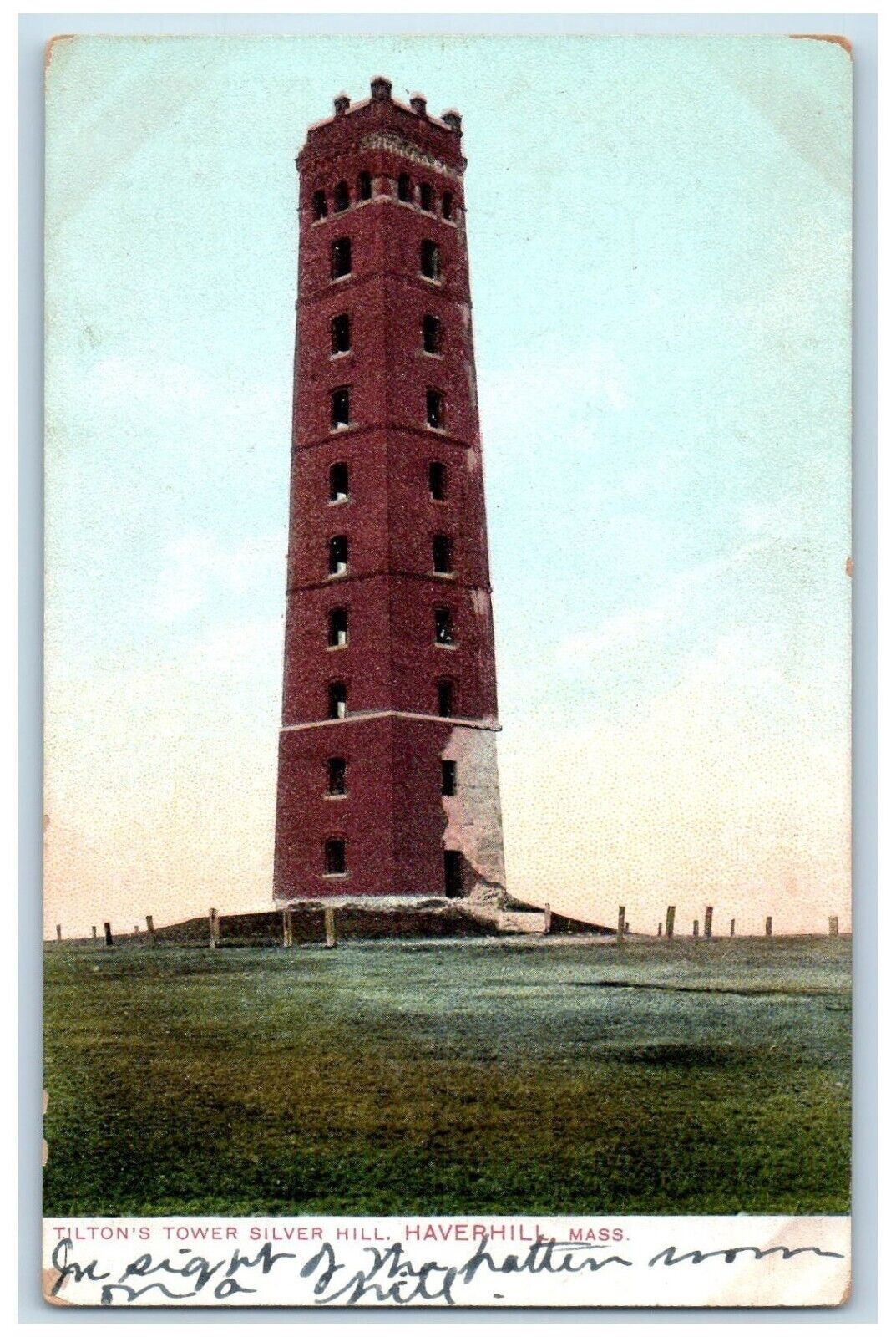 c1905 Tilton\'s Tower Silver Hill Haverhill Massachusetts MA Antique Postcard