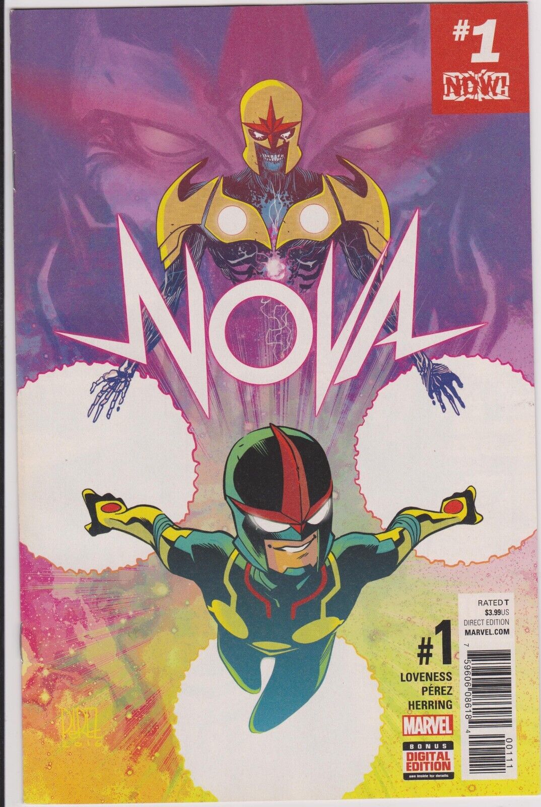 Nova Issue #1 Comic Book. Vol 7. Ramon Perez. Jeff Loveness. Marvel 2017