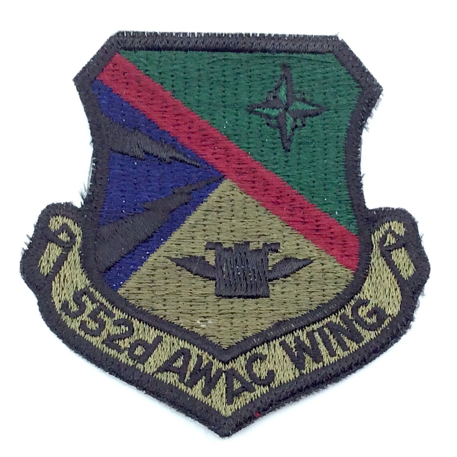 Vintage 552d AWAC Wing Airborne Warning Air Control Sew On Patch H124z