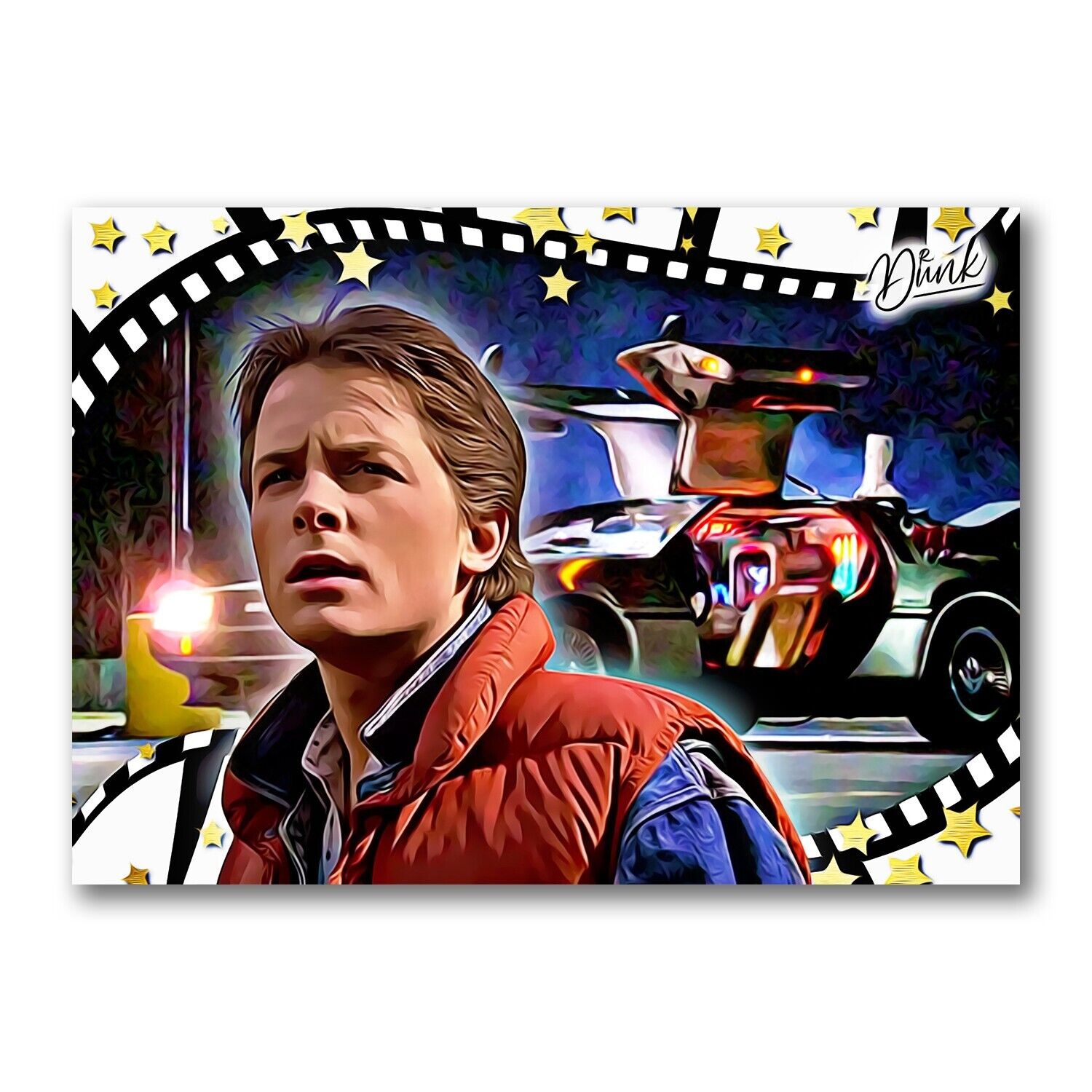 Michael J. Fox Making A Scene Sketch Card Limited 01/30 Dr. Dunk Signed