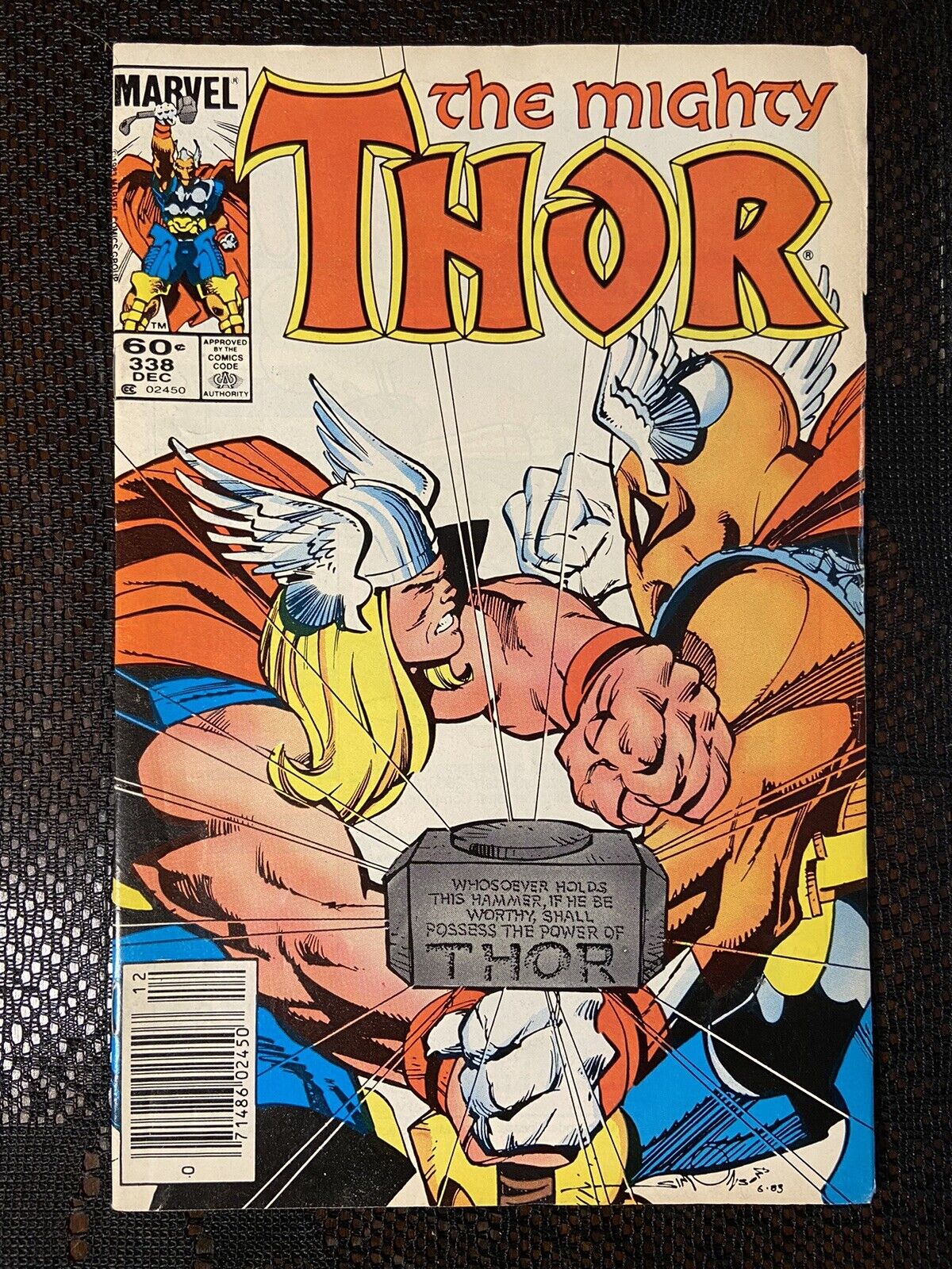 THOR #338 (1983) 2nd APPEARANCE & ORIGIN OF BETA RAY BILL NEWSSTAND EDITION