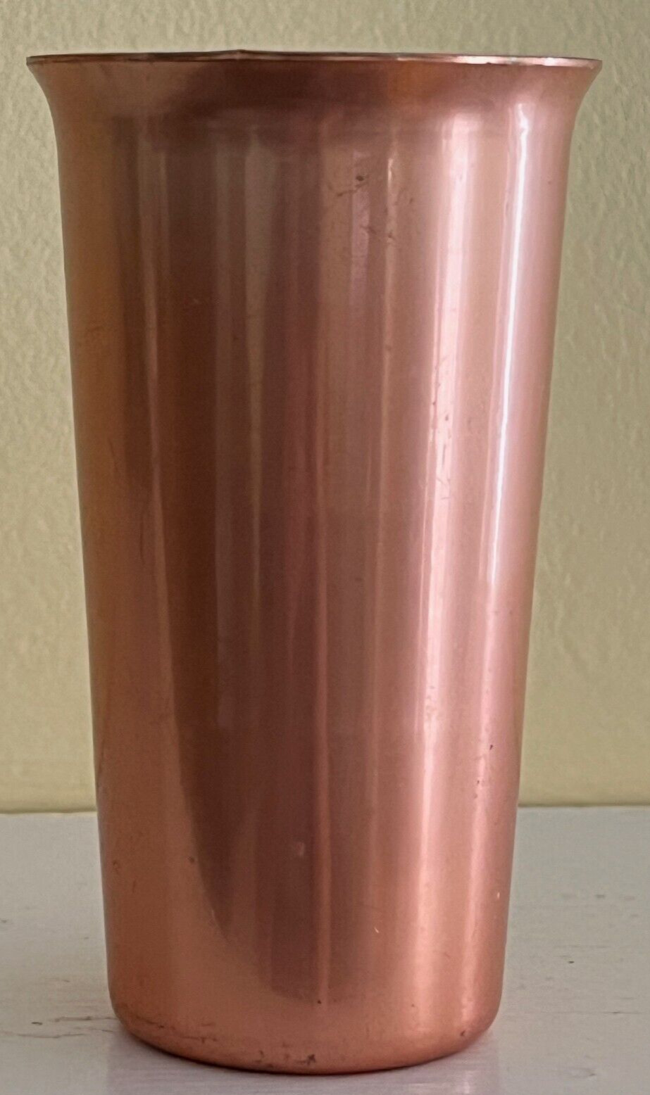 Vintage Mid Century Modern Anodized Aluminum Cup, Pink