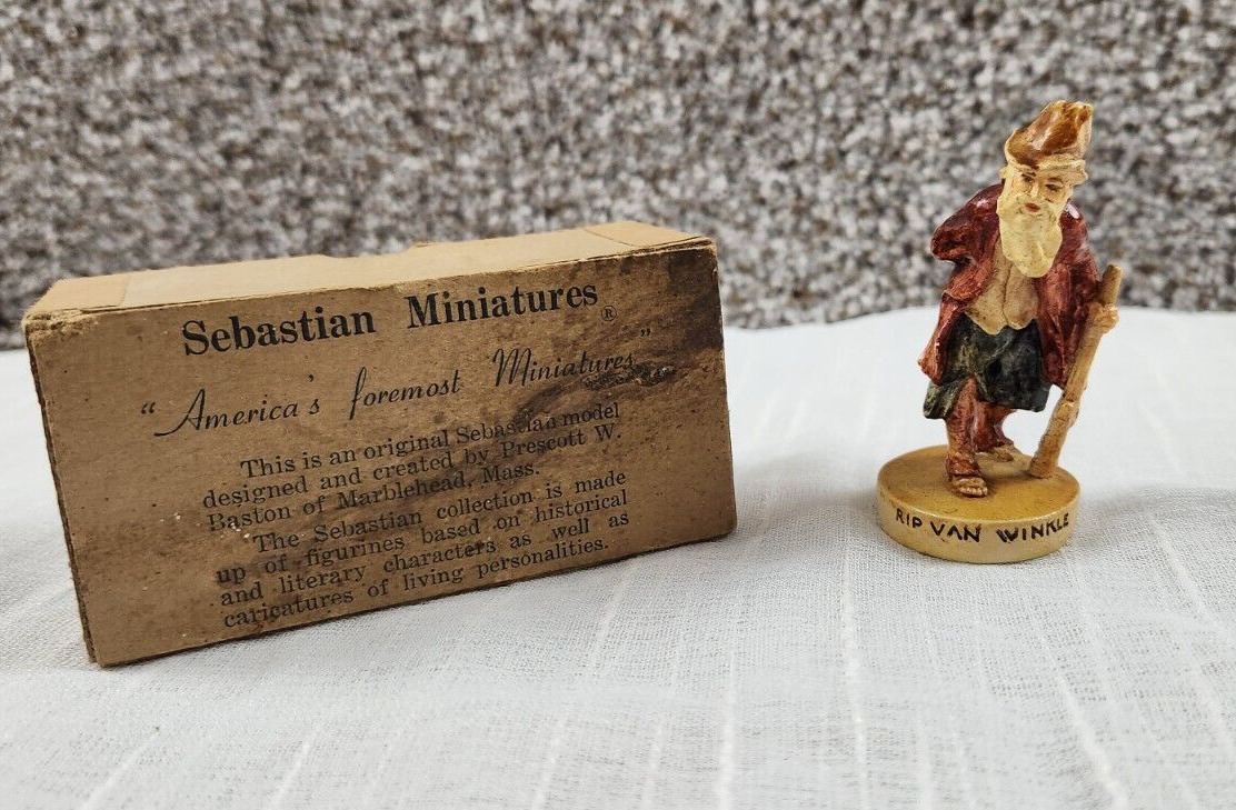 Vintage Sebastian Miniatures Rip Van Winkle Figurine In Original Box