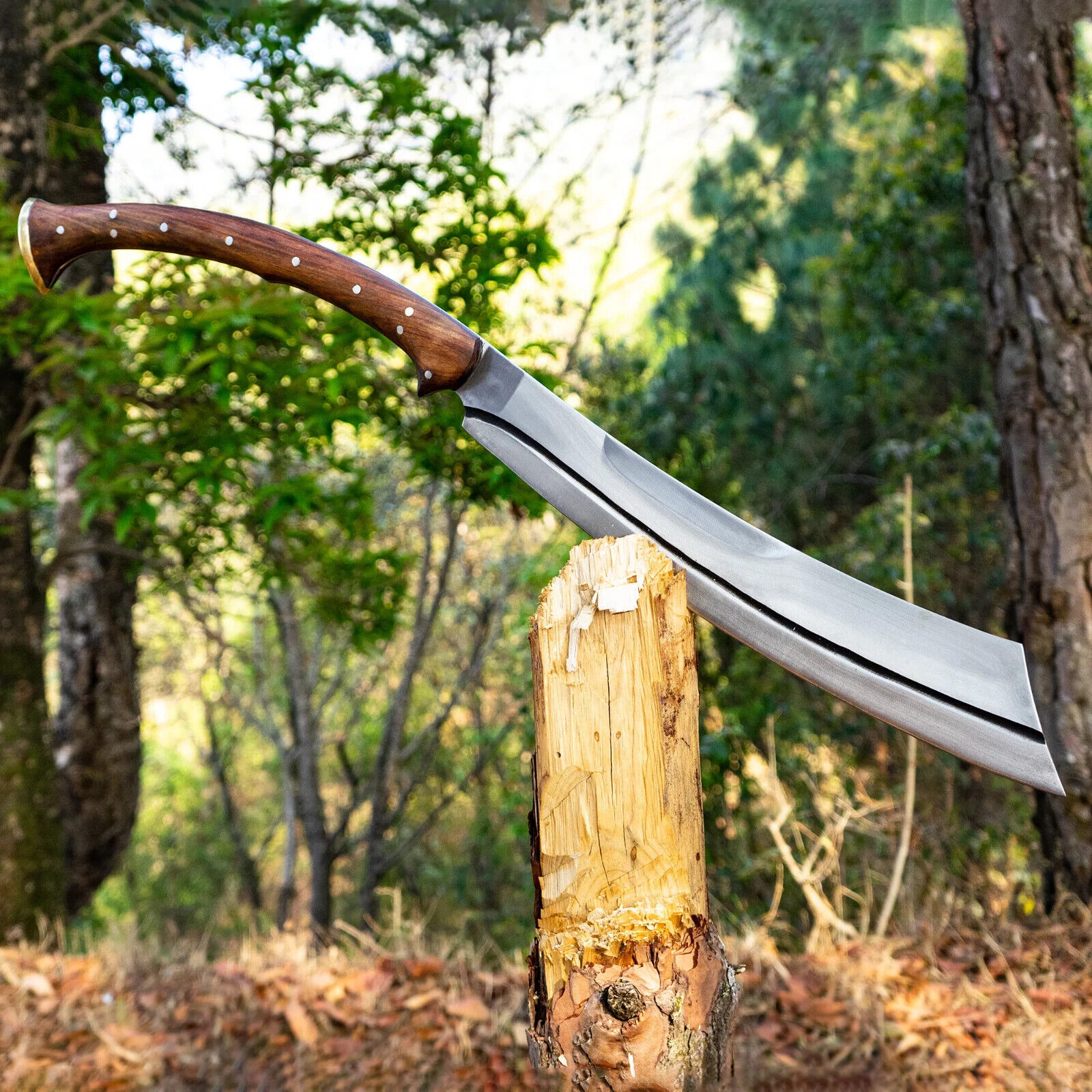 Long Handle Aesthetic Machete With Sheath 18 Inch Sharp Blade Carbon Steel Knife