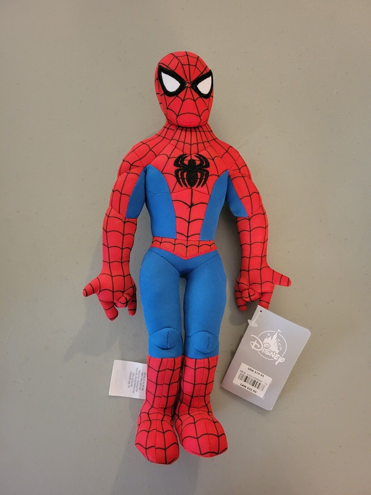 Disney Store Marvel Spider-Man 12 inch Posable Plush - NEW