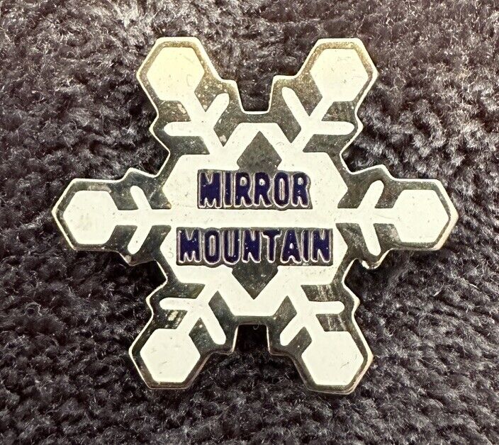 Vintage Mirror Mountain Oregon Mt. Hood Ski Resort Ski Outdoor Nature Pin