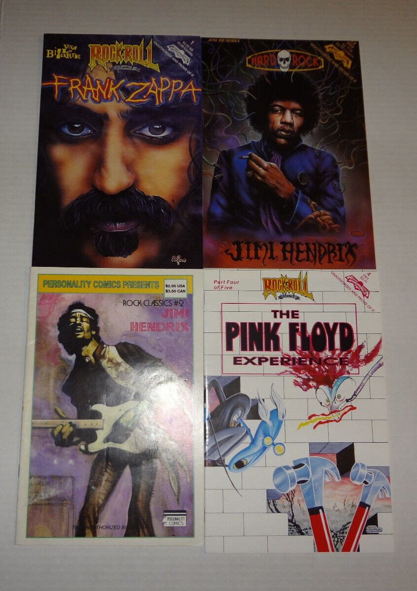 Frank Zappa Jimi Hendrix Pink Floyd Comics Rock N Roll Hard Rock Classics LOT