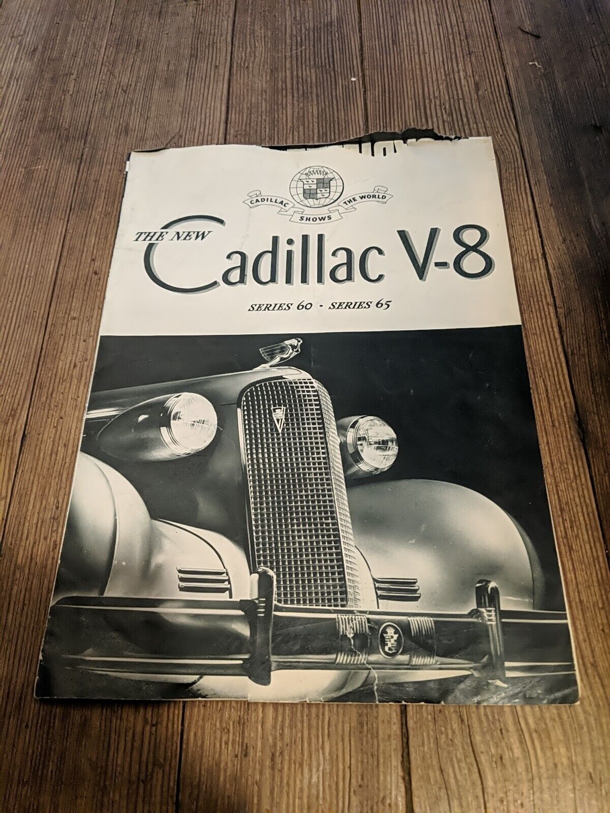 1936 THE NEW CADILLAC V-8 SERIES 60- 65 POSTER SIGN BROCHURE BOOK VTG RARE