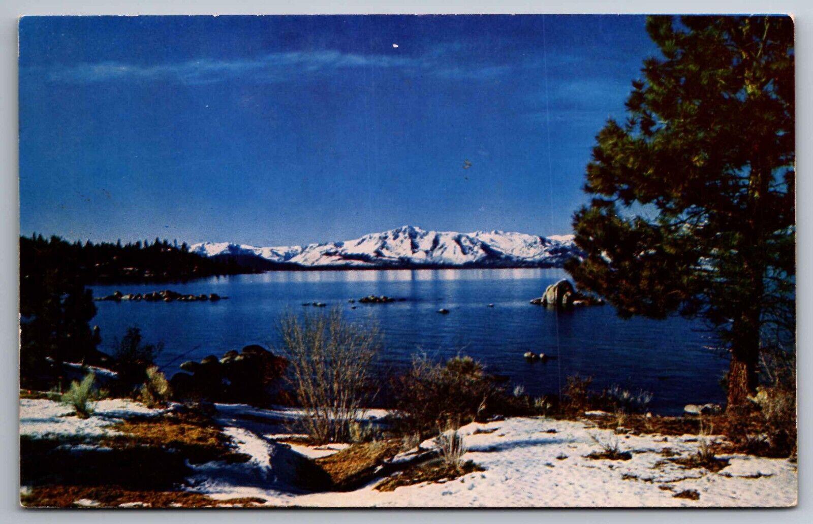 Postcard Lake Tahoe Winter Scene Nevada   B 26