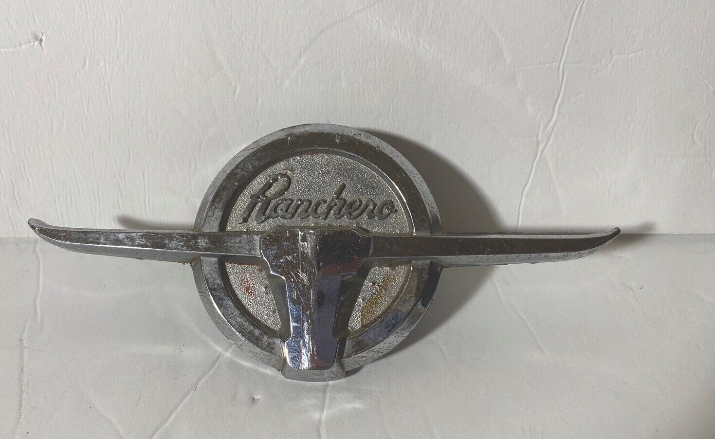 Vintage Ford RANCHERO Longhorn 1964-65 Grill Emblem Metal Original