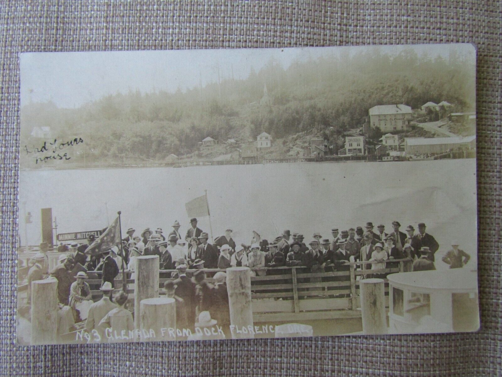 RPPC- Glenada-From The Dock, Florence, Oregon- 1916