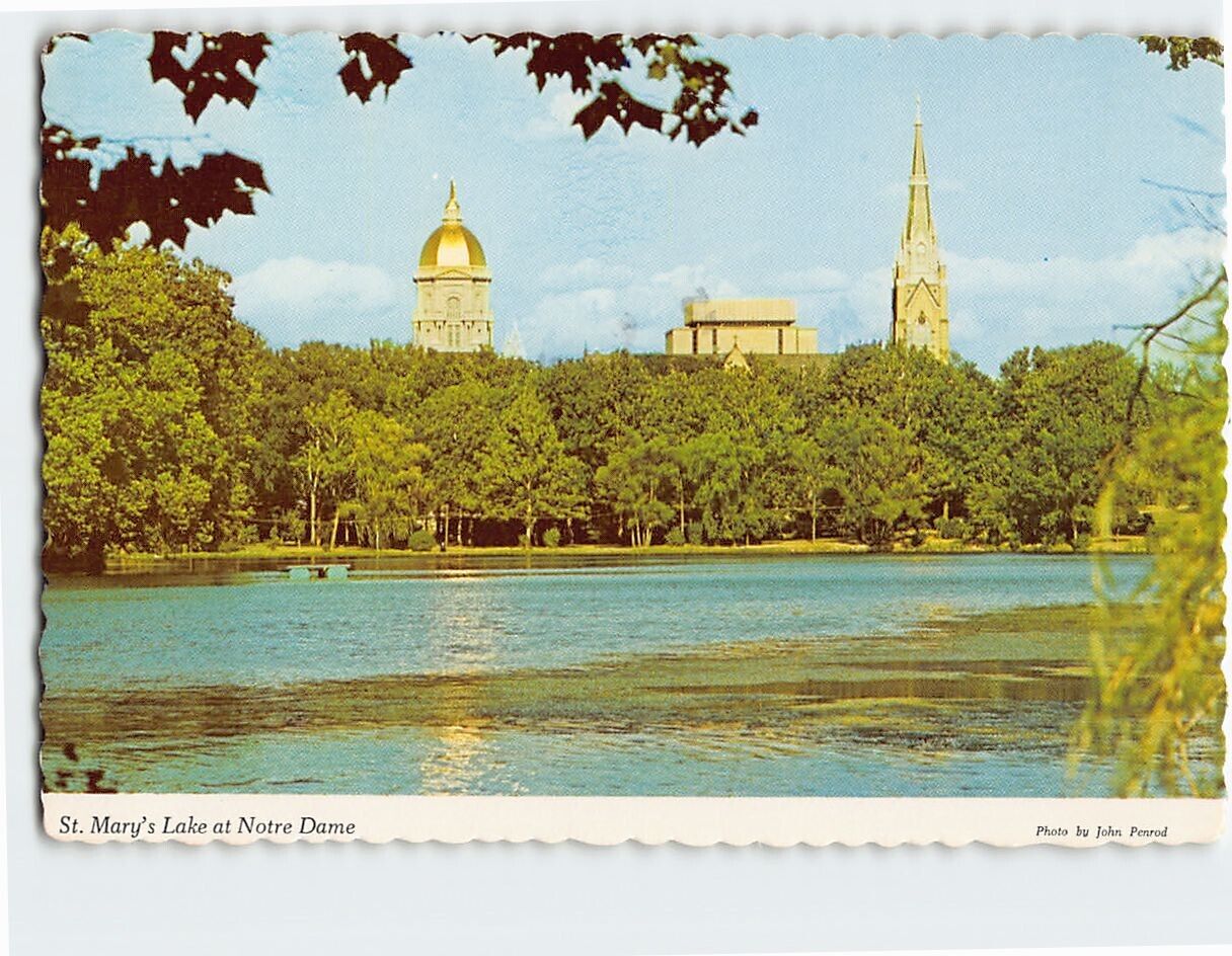 Postcard St. Mary's Lake at Notre Dame, Indiana