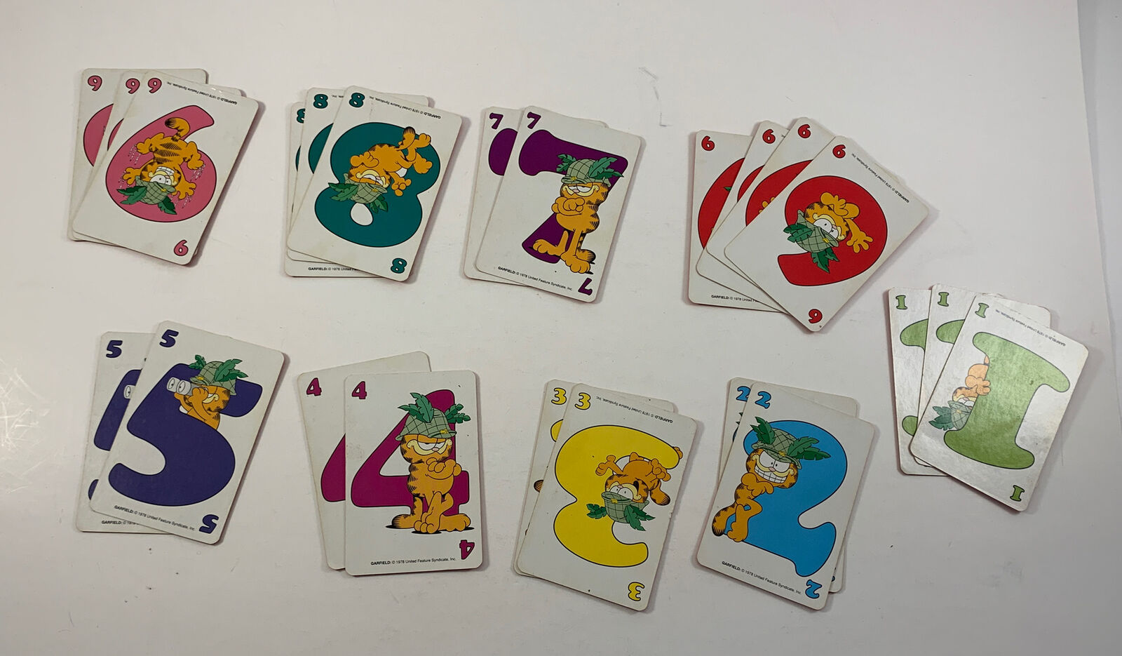 Garfield War Playing Cards1978 Orange Cat Replacement Cards. Not Complete23 Card