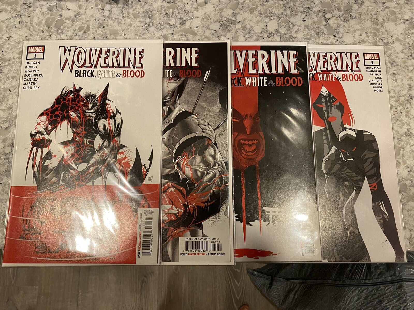 Wolverine Black White And Blood #1-4 Complete Set