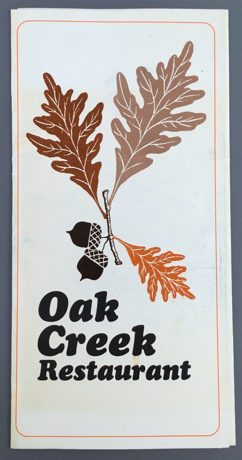 c1960s Oak Creek Restaurant Menu Wisconsin Buffet Soda Fountain Vintage