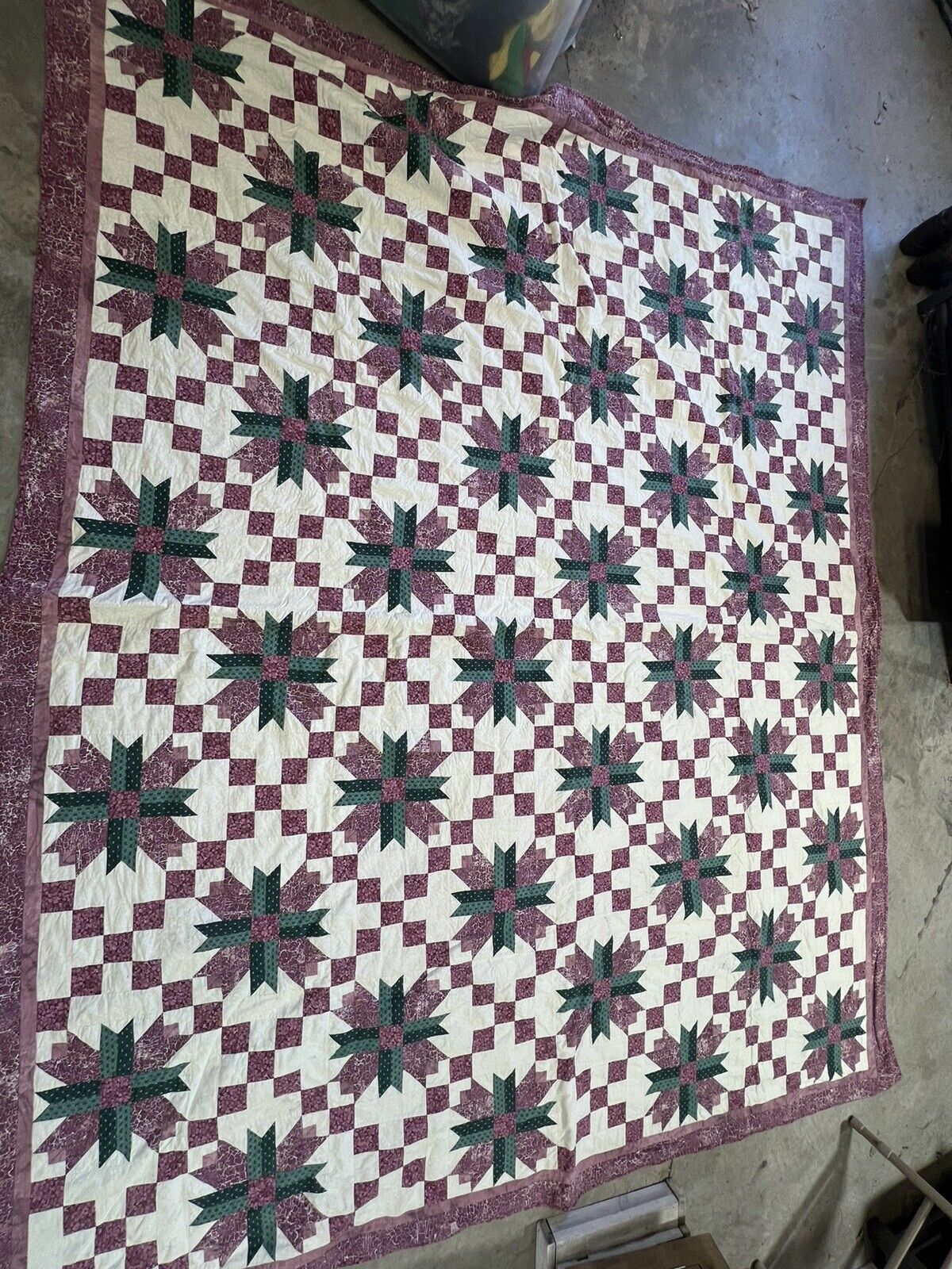 Huge handmade quilt- 105” x 86”