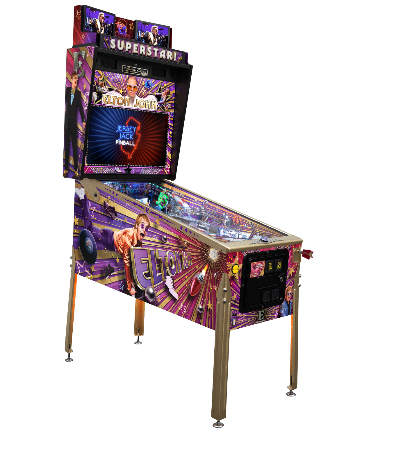 Elton John Collector\'s Edition Pinball Machine Jersey Jack