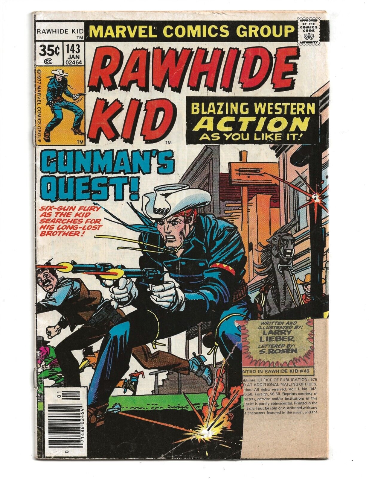 Rawhide Kid #143 (1977) GD-