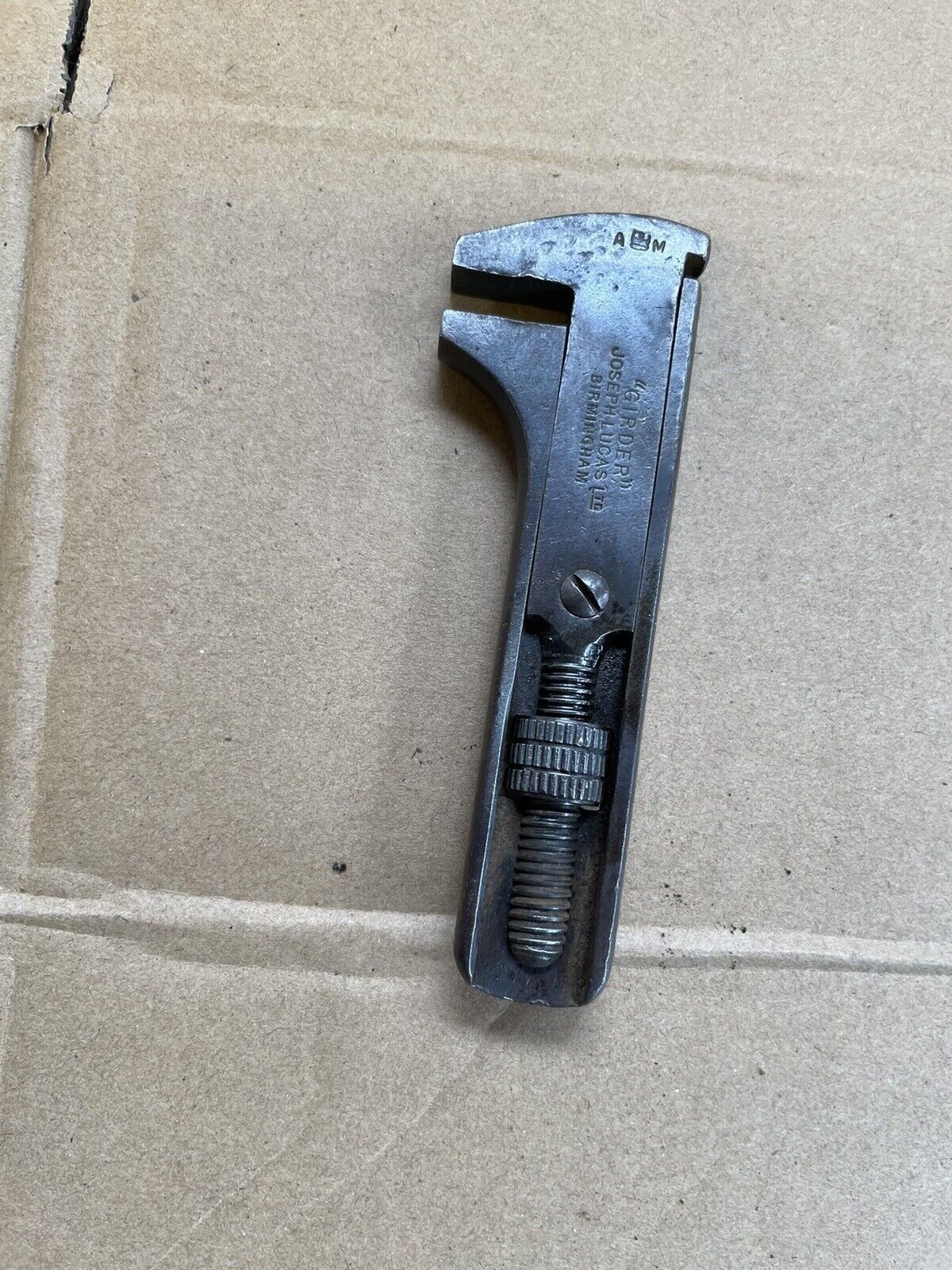 vintage  4” Joseph Lucas Ltd Birmingham Eng  Girder adjustable spanner wrench