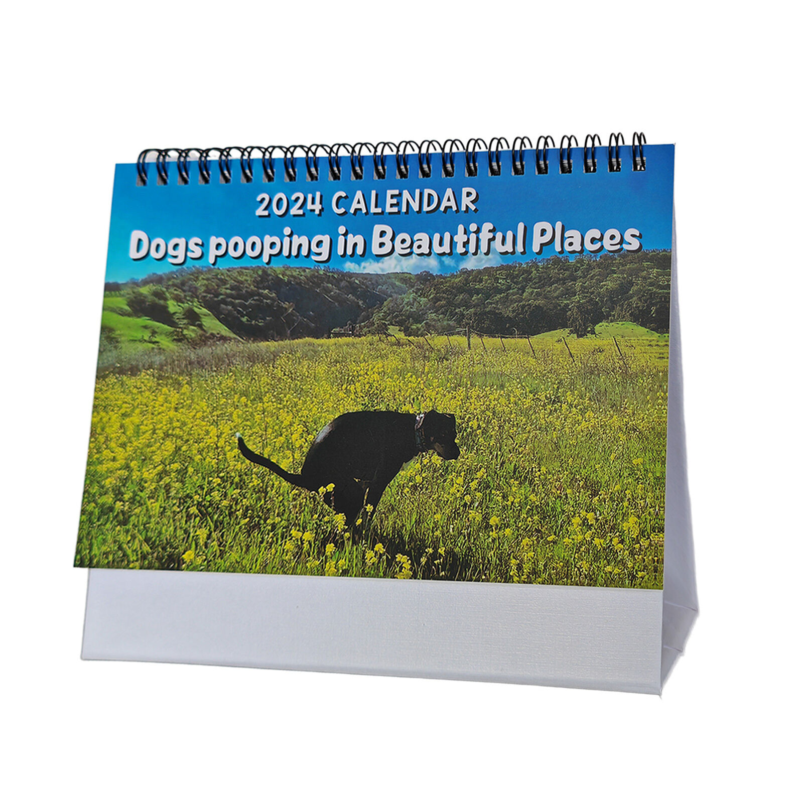 2024 Funny Dog Pooping Wall Calendar Unique Calendar Gift Gag Gift for Friends 