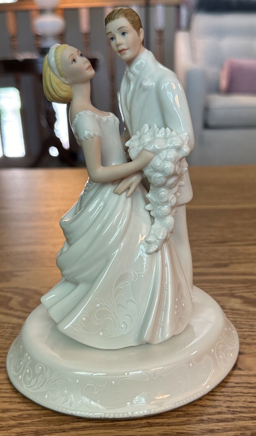 Lenox Wedding Promises “Opal Innocence” Bride and Groom Figurine. 7 1/2” Tall