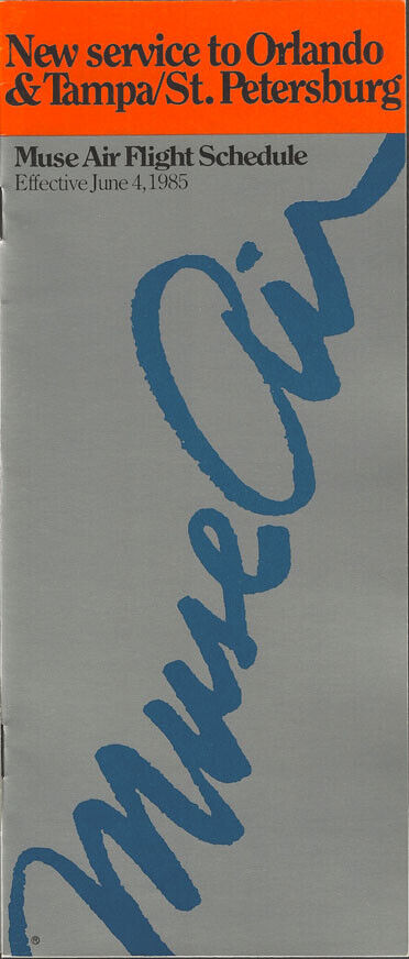Muse Air system timetable 6/4/85 [9111] Buy 4+ save 25%