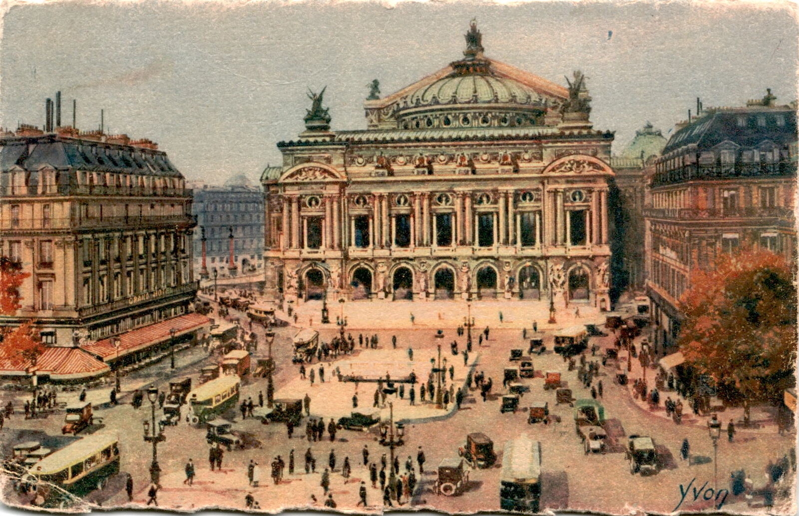 Paris, Yvon Série, Marguvate, Place de l'Opéra. Postcard